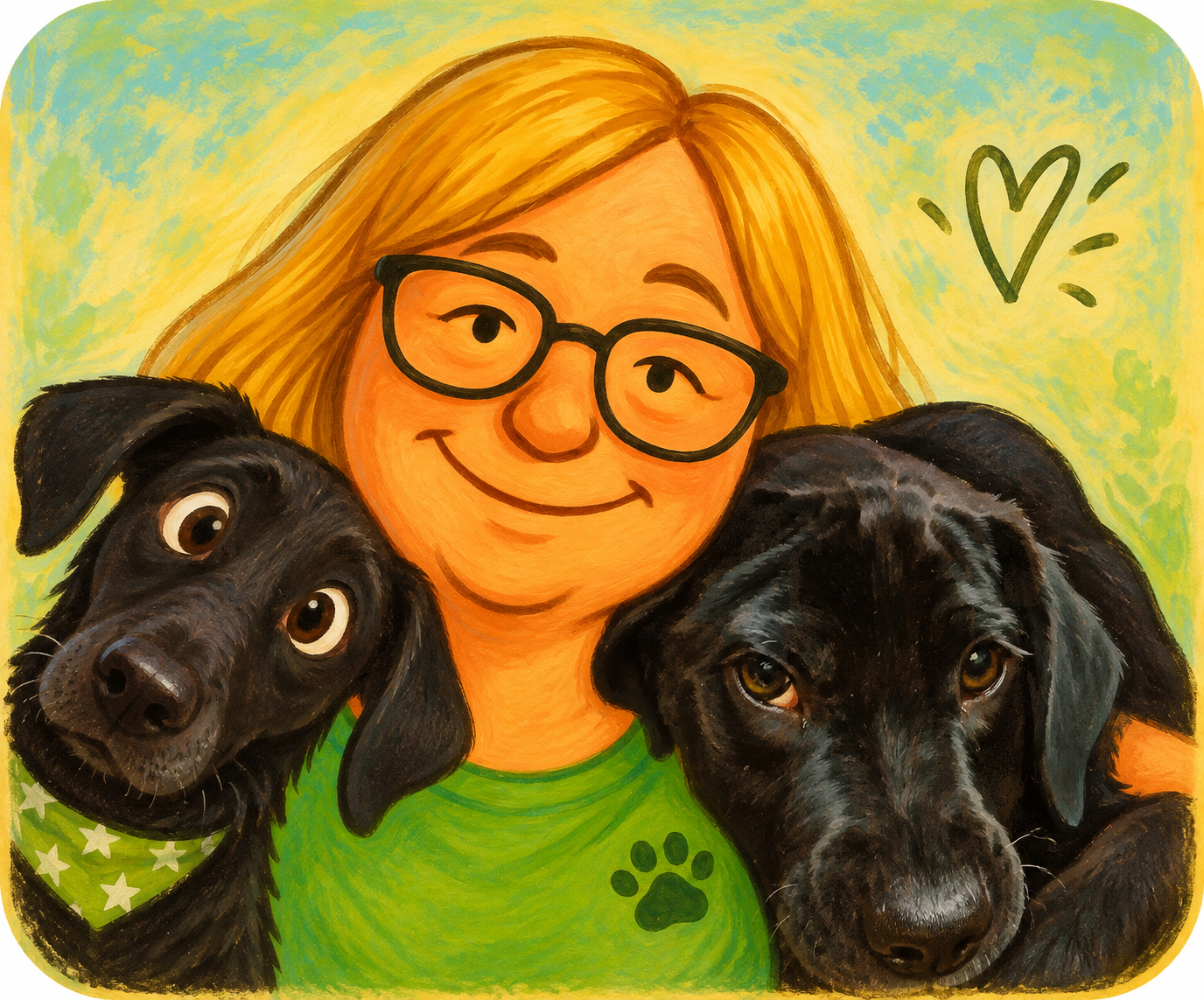 Anke mit ihrem Hund Titus